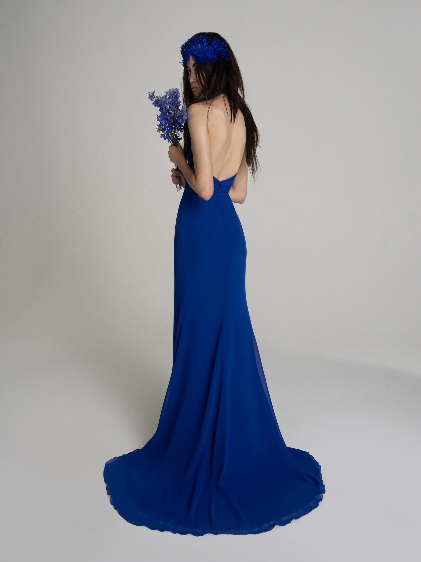 Vera wang navy blue bridesmaid outlet dress