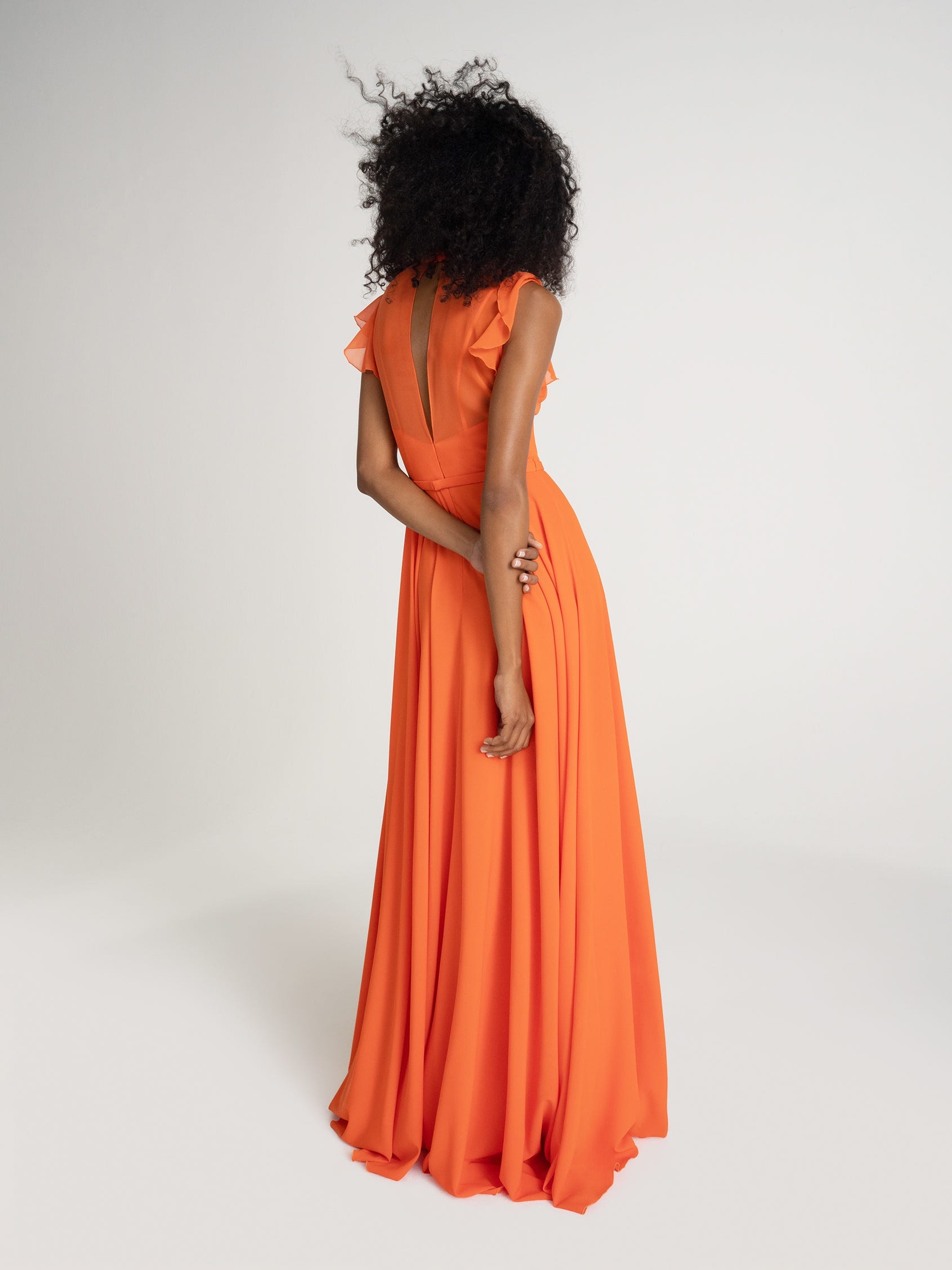 Vivid imagination chiffon on sale gown